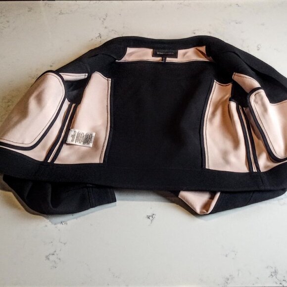 BCBGMaxAzria Hugo Black Blush Color-Block Jacket - Picture 5 of 8